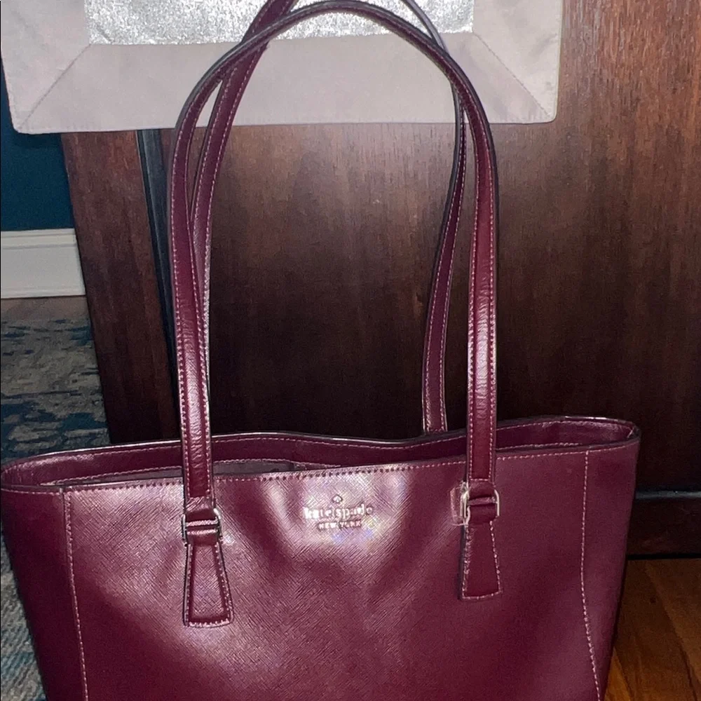 Kate Spade Burgundy Tote Bag - Picture 9 of 9